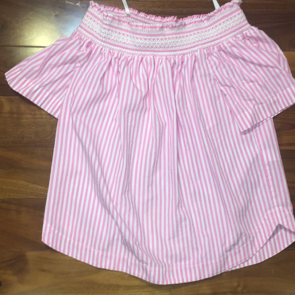 Off the shoulder striped Vineyard Vines t shirt